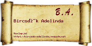 Bircsák Adelinda névjegykártya